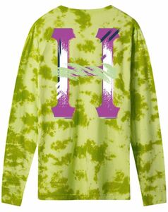 HUF Classic H Watercolor L/S T-Shirt Safety Green M Tシャツ