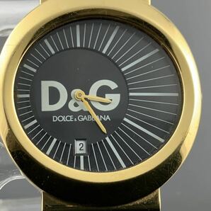 [A1297]1円～☆メンズ腕時計 クォーツ ドルチェ&ガッバーナ D&G ゴールドカラー 動作品の画像3