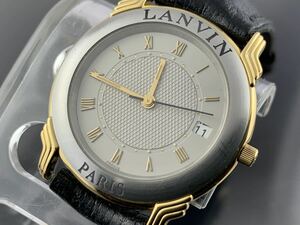 [A1298]1円～☆メンズ腕時計 クォーツ フランス LANVIN PARIS ランバン 512475 動作品