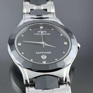 [B70]1円～☆メンズ腕時計 クォーツ テクノス サファイアクリスタル TECHNOS T9105 動作品の画像9