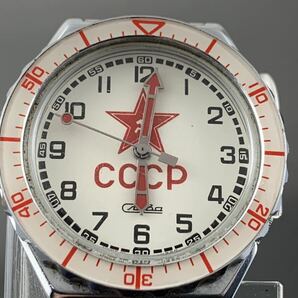 [A1305]1円～☆メンズ腕時計 クォーツ CRABA スラバ CCCP 腕時計 アンティークウォッチ ソビエト 動作品の画像2