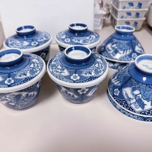 蒸し碗(茶碗蒸し) 蓋茶碗 骨董 和食器 茶碗4セット