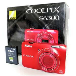 訳あり 《新品級》デジカメ ニコン NIKON COOLPIX S6300 アーバンレッド コンパクトデジタルカメラ クールピクス コンデジ k2560