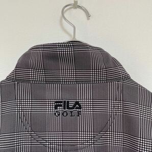FILA フィラ ゴルフウェア ジャケット ブルゾン ジップジャケット 裏起毛 黒 メンズ サイズLLの画像9