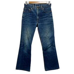 90s LEVI'S リーバイス 517-0217 ブーツカット ジーンズ デニム 30 メンズ 刻印555 バレンシア工場 BIGE イエローステッチ 復刻 24-0416