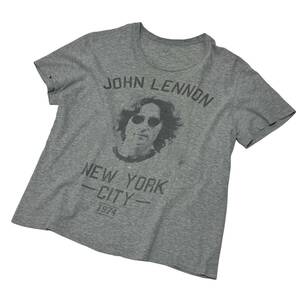 GAP ギャップ John Lennon ジョンレノン Tシャツ XL グレー メンズ 袖裾シングルステッチ 古着 送料185円 24-0416