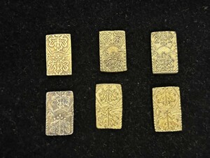 A3　二分金　二分判金　光次　6点　まとめて　総重量約16.8g　古銭　アンティーク　現状品