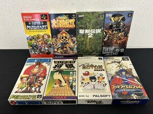 A3 SUPER FAMICOM スーパーファミコン タイトル ソフト 8点 SHVC-P-AT2J マリオカート 聖剣伝説 信長の野望 ファイアーエムブレム 箱付