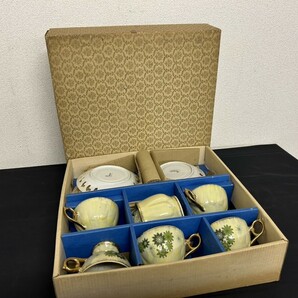 A2 VIOLET カップ＆ソーサー 5客 シュガーポット コーヒーカップ 元箱付 洋食器 現状品の画像1