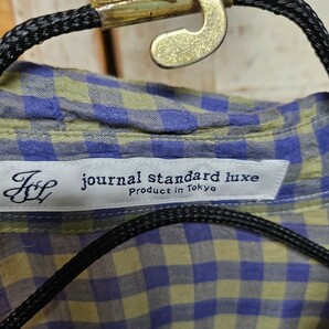 journal standard luxe(ジャーナルスタンダード ラックス) ギンガムチェック ロングシャツ ワンピース レーヨン テンセル オーバーサイズの画像4