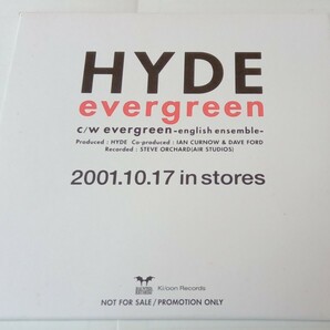 【プロモ盤】 HYDE 『evergreen』 非売品 特殊ジャケット L'Arc～en～Ciel ラルク THE LAST ROCKERS X JAPAN エックス YOSHIKI LUNA SEAの画像1