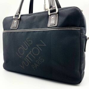 1円【入手困難】LOUIS VUITTON ルイヴィトン ブリーフケース ビジネスバッグ ダミエジェアン ヤック ノワール ブラウン キャンバス メンズ