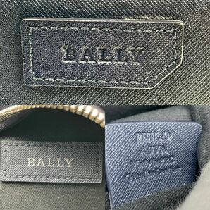  1円【極美品・定価約10万】BALLY バリー ボディバッグ ショルダー クロスボディ レザー 本革 ロゴ型押し ネイビー 紺色 メンズ 近年モデルの画像10