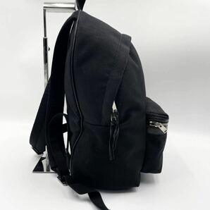 1円【現行モデル!】Saint Laurent サンローラン リュックサック バックパック シティ ブラック 黒 レザー 本革 キャンバス メンズの画像4