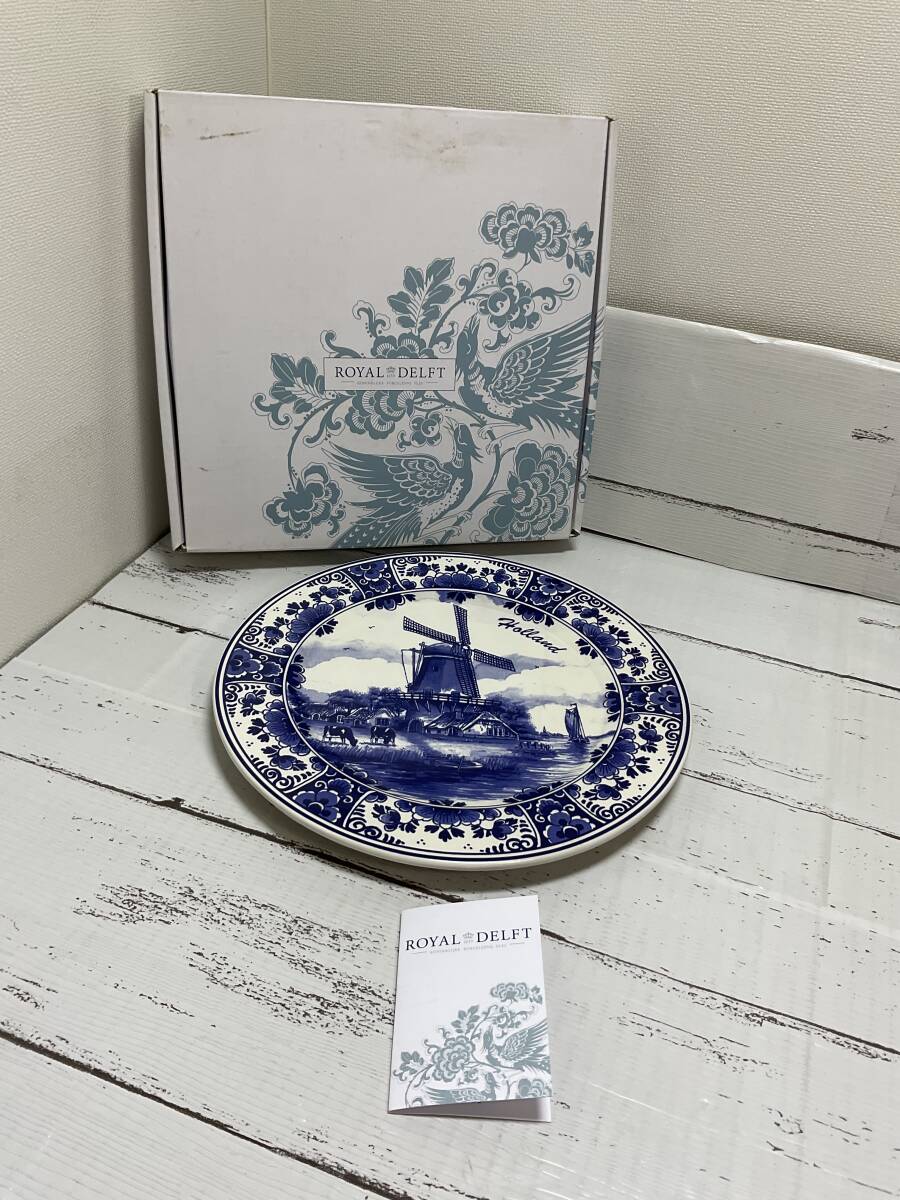 ROYALDELFT 皇家代尔夫特荷兰手工装饰盘 1 件盒带 Shiori, 西餐餐具, 盘子, 盘子, 其他的