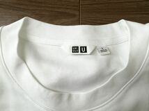 2回洗濯■UNIQLO U 新作 エアリズムコットンクルーネックT 長袖 サイズL ホワイト ユニクロユー ロンT 白_画像3