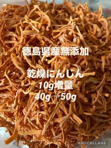 乾燥野菜　10g増量にんじん50g【徳島県産無添加】ペットおやつ　緑黄色野菜　免疫力アップ！ 農薬不使用　