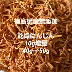 乾燥野菜　にんじん50g【徳島県産無添加】ペットおやつ　甘くて美味しい！　多くの栄養素を含む緑黄色野菜　免疫力アップ！ 農薬不使用