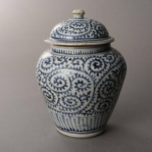[ deep peace ]1690-1720 period * old Imari blue and white ceramics . Tang . writing cover attaching "hu" pot ( Imari .... blue and white ceramics blue flower Tang . cover thing . cover attaching . ceramics and porcelain old .)