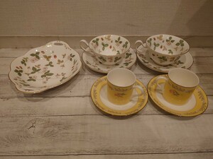 sr1234 106 カップ ソーサー セット WEDGWOOD Tiffany まとめ売り 食器 ウェッジウッド ティファニー コップ 皿 現状品 中古