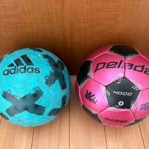 モルテンペレーダ4000とアディダス含むサッカーボール2個セット　小学生4号球