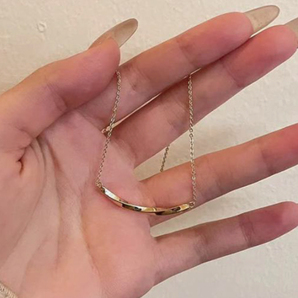 gold necklace 18k gp ゴールドバーネックレス 18金 鍍金 送料一律料金 30の画像3