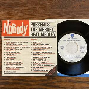 【見本盤EP】NOBODY - Presents The Mersey Beat Medley [T07S-1043] ノーバディ TDK 非売品 プロモ Promo