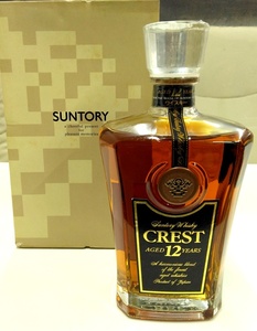 ☆古酒 SUNTORY WHISKEY サントリー CREST クレスト 12年 700ml 43%【箱付】未開栓※税込価格※他同梱可☆