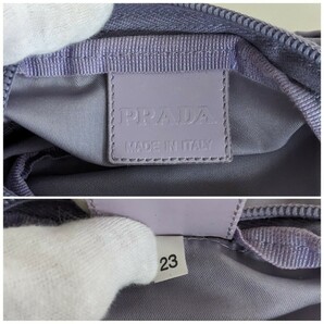 プラダ PRADA ナイロン ポーチ マルチケース 財布 ミニバッグ 鞄 小物入れ ラベンダー 紫 パープル ミュウミュウ miumiu レディース メンズの画像7