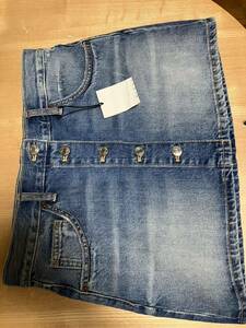 メ4202 新品　ダメージデニム　ミニスカートZARA ザラ　Ｓ