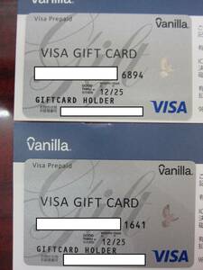 バニラ Visa ギフトカード Vanilla 95.5％即決　１０万＋５万　150,000円分　送料込み