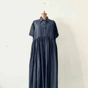 【未使用】Khadi and Co　FLORA A.Plain Cotton Dress　D.INDIGO　Sサイズ