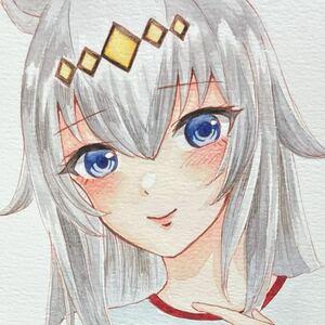 Art hand Auction Doujin Ilustración de obra de arte dibujada a mano Uma Musume Oguri Cap Imagen original Doujin Acuarela transparente, historietas, productos de anime, ilustración dibujada a mano