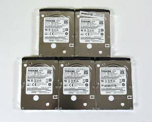 5個セット/TOSHIBA HDD 500GB /2.5インチ/SATA 600/7200 RPM/厚み7mm /動作確認済み, 健康状態正常，フォーマット済み/中古品