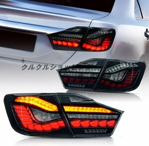 トヨタ カムリ9代目 テールランプ ドラゴンスケール テールライト全LED 流れるウインカー TOYOTA CAMRY TAIL LIGHT 2011-2014年適用 レッド