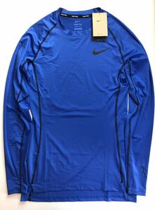 新品 送料込 NIKE PRO DRI-FIT L/S TOP Mサイズ 青 ナイキ プロ ドライフィット ロングスリーブ コンプレッション トレーニング RUN ラン