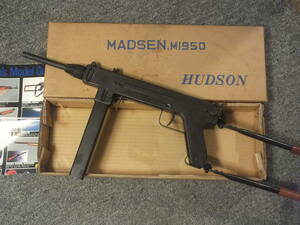  Hudson madosenM1950 model gun . law goods SMG stamp toy gun Denmark army second next world large war 