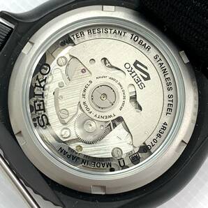 T04/159 SEIKO セイコー AUTOMATIC 10 BAR 時計 自動巻き アナログ腕時計 4R36-07G0 デイデイト 裏スケルトン ブラックの画像7