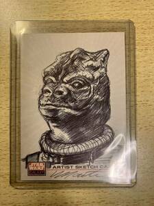 topps スターウォーズギャラクシー 2008年　スケッチカード　ボスク