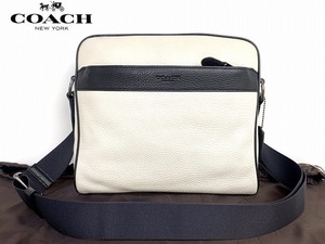 美品★送料無料★ コーチ メンズ COACH レザー カメラバッグ クロスボデ ショルダーバッグ ☆