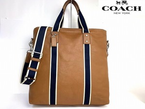 送料無料★ コーチ メンズ COACH レザー 2Way ショルダーバッグ トートバッグ ビジネストート