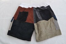 Crazy Pattern Shorts クレイジーパターンショーツ　コーデュロイ6P　フリーサイズ　24-4P-16　リメイク　アップサイクル_画像2