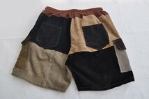 Crazy Pattern Shorts クレイジーパターンショーツ　コーデュロイ6P　フリーサイズ　24-4P-15　リメイク　アップサイクル_画像2