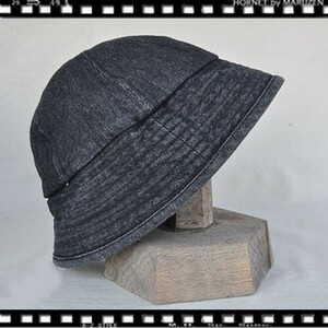 Black Denim Sailor Hat　ブラックデニムセーラーハット　新品　芯なし　マリーン