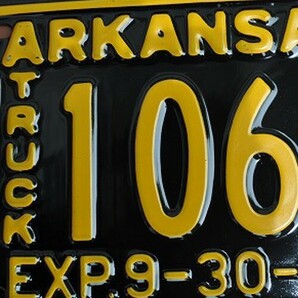 送料込み 中古実物本物 アメ車ライセンスプレートユーズド ARKANSAS BL/YE ナンバープレートの画像8
