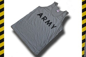 MILITARY GREY PHYSICAL TRAINING LOGO TANK　TOPS　タンクトップ・チャコールグレイLサイズ新品