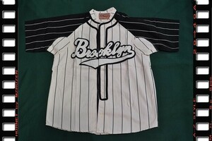 ▼Baseball Team ユニフォーム　ベースボールシャツ　Brooklyn 　生成りサイズS新品袖切り替え