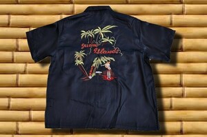 GuamエンブロイダーシャツブラックM新品　刺繍アロハ