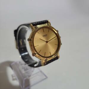 ラドー RADO ゴールド 文字盤 クオーツ 腕時計 稼働品