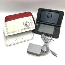 BDm020I 読込◯ 状態良好 Nintendo 3DS LL SPR-001 レッドブラック ソフトケース 充電器 ACアダプタ 得点力 中学実技 ソフト セット まとめ_画像1